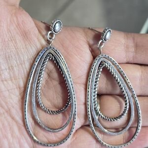 Elegant Silver Teardrop Earrings